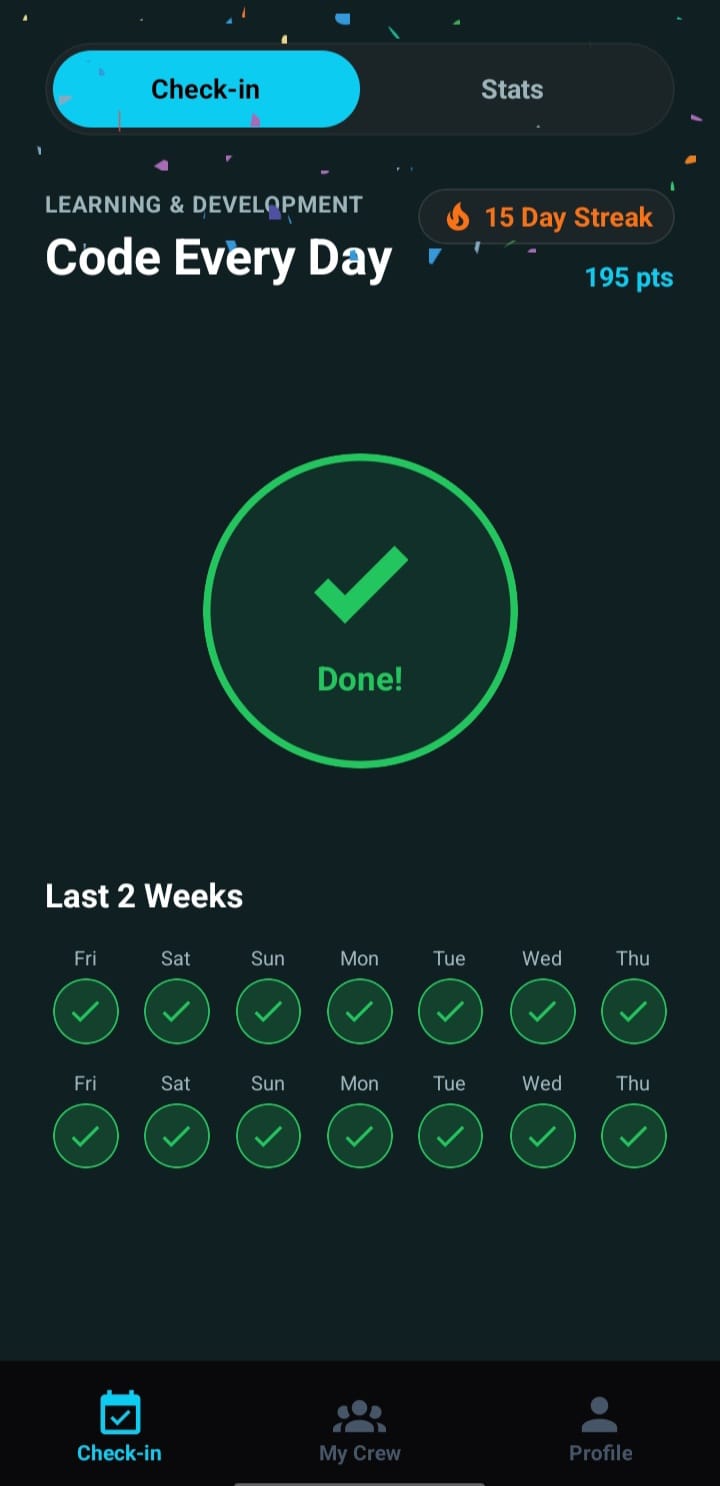 Check-in Celebration